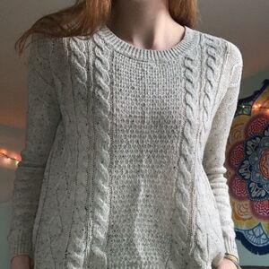 Roxy Cream Cable Knit Sweater XS